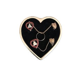 Vintage Heart Shape Brooch Pin (“FHC” “WOTM”)